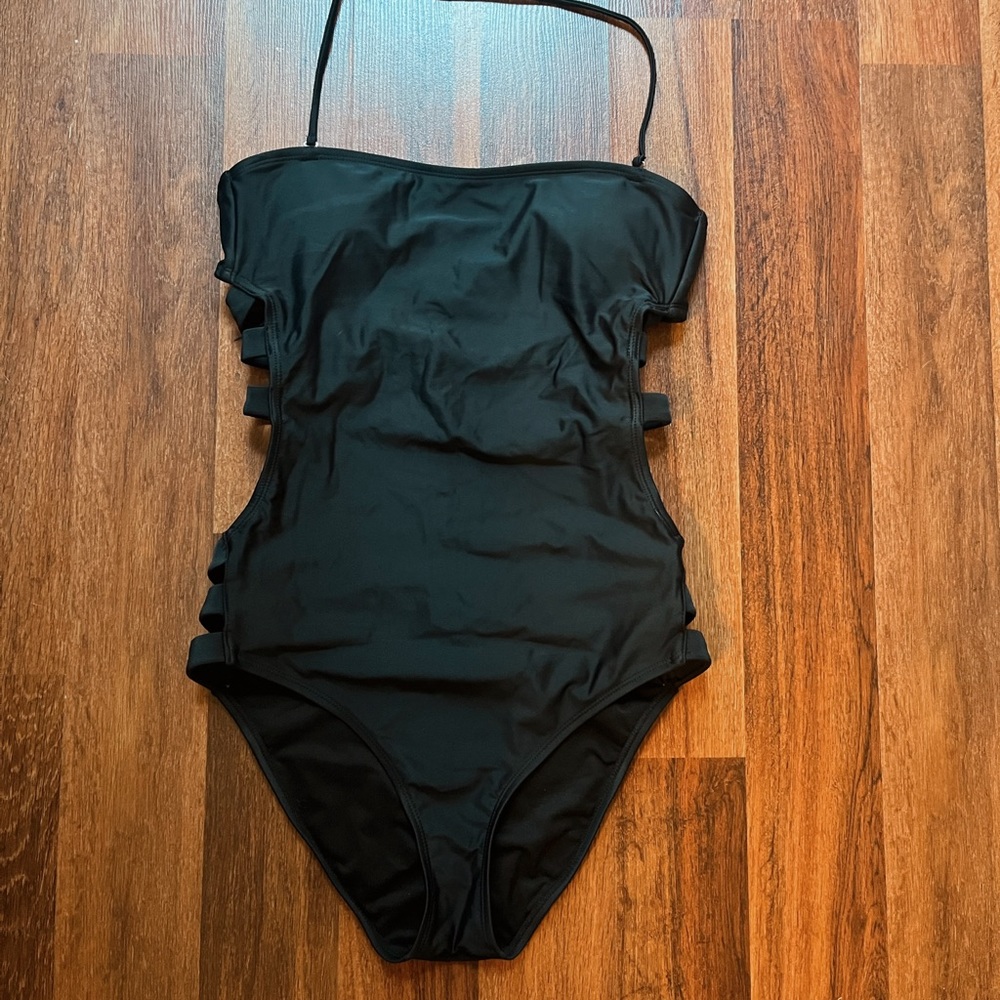 Strappy Black One Piece Swimsuit